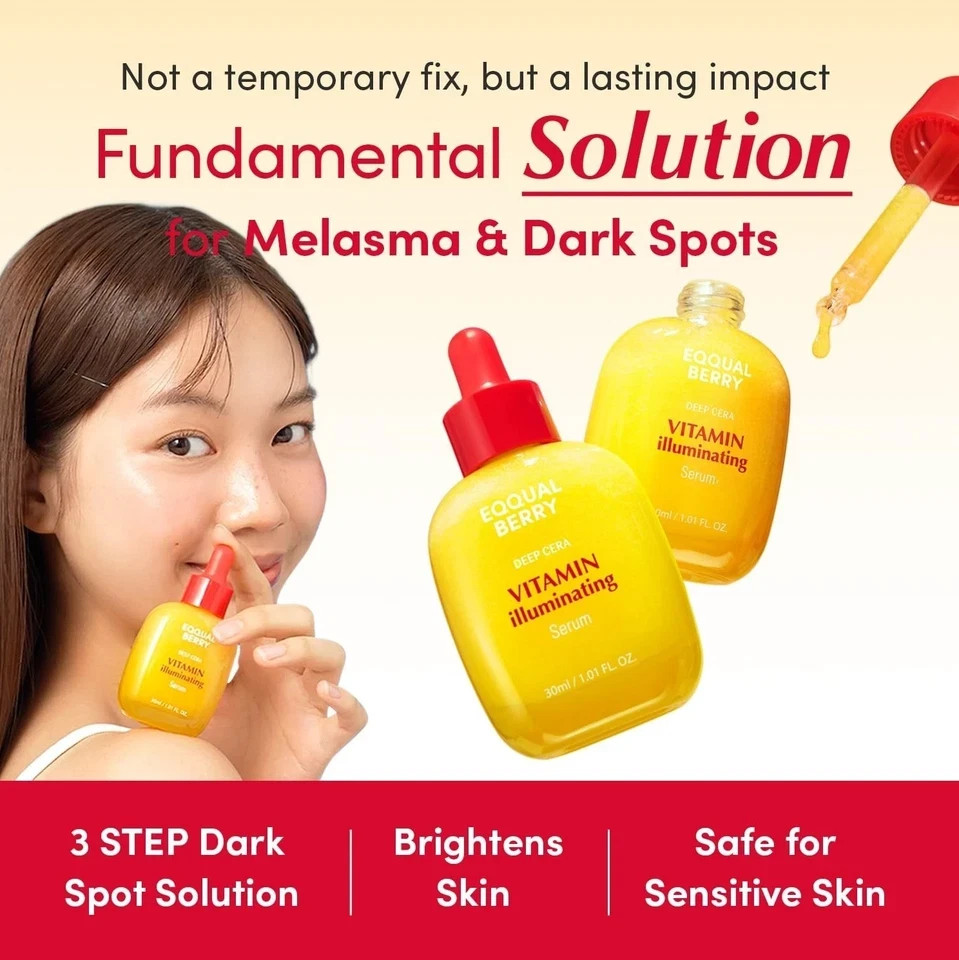EQQUALBERRY Vitamin C Brightening Serum Niacinamide Hyaluronic Korean Skin