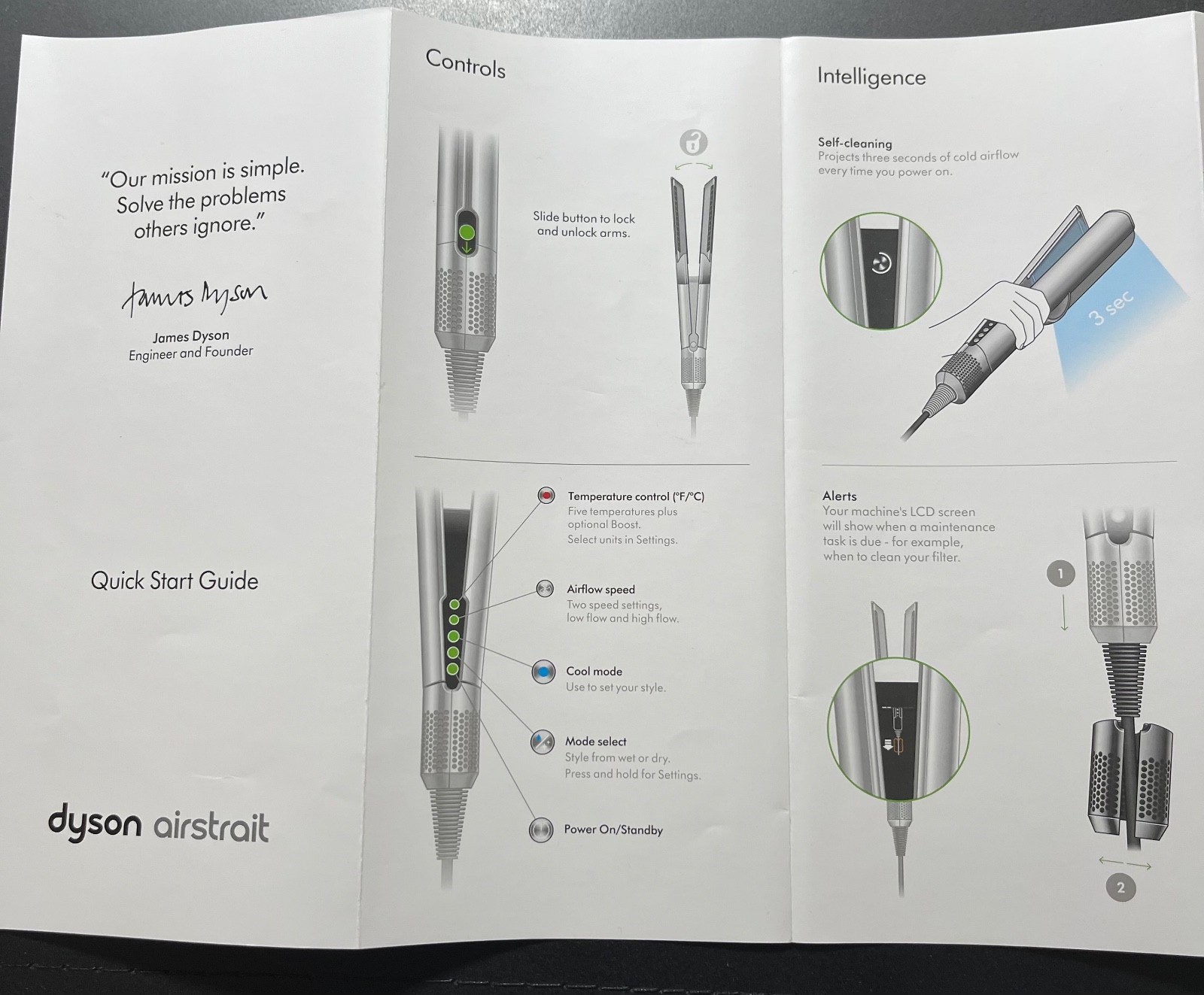 The Dyson Airstrait straightener dries and straightens hair simultaneously.