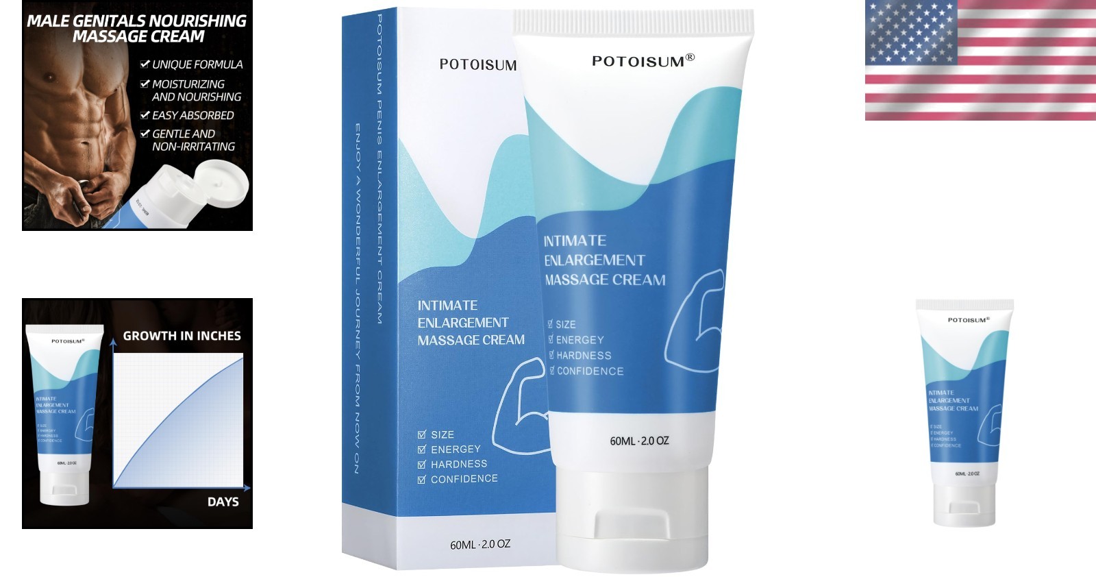 Growth & Extender Gel for Men – Enhance Size with Quick Absorption, 60 Days