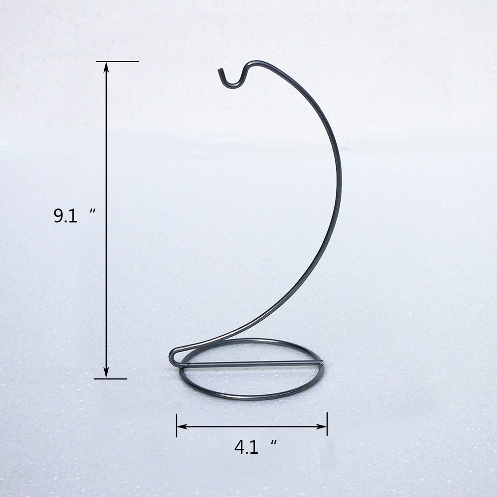 1 PCS Ornament Display Hanger Rack 9.1×4.1 Inch Stand Hook Holder Black