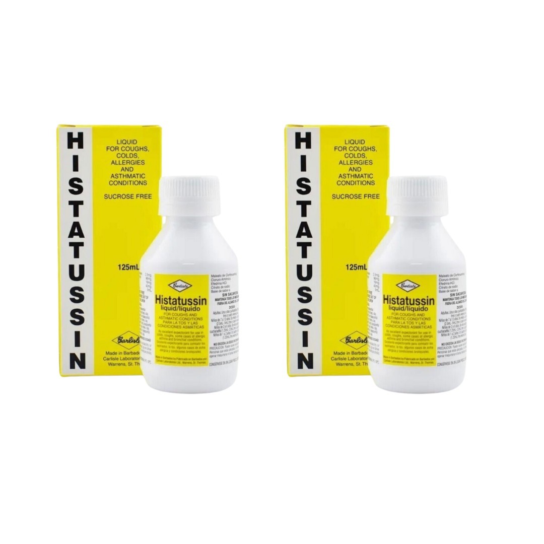 Histatussin Cold & Cough Treatment Syrup – 125ml (Pack of 2) – Free Shipping