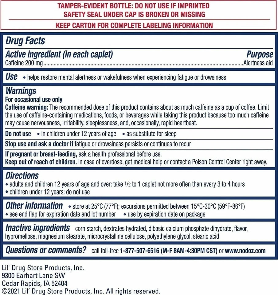 NoDoz Alertness Aid 60 cplts Each (Pack of 3)