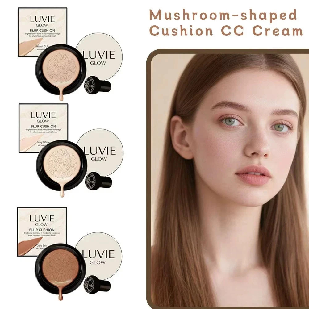 Luvie Glow Warm Cushion CC Cream Long-Lasting Brightening for All Skin Types