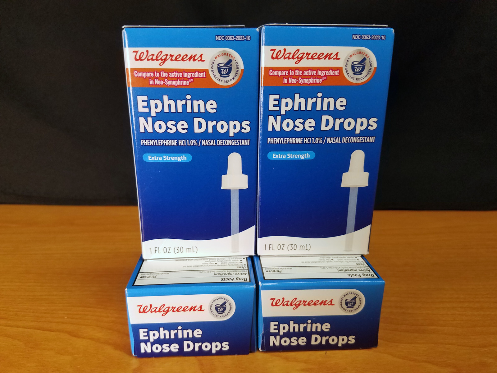 Nasal Nose DROPS, 4 Pack, Walgreens Extra Strength Decongestant, 1oz EXP 01/2027