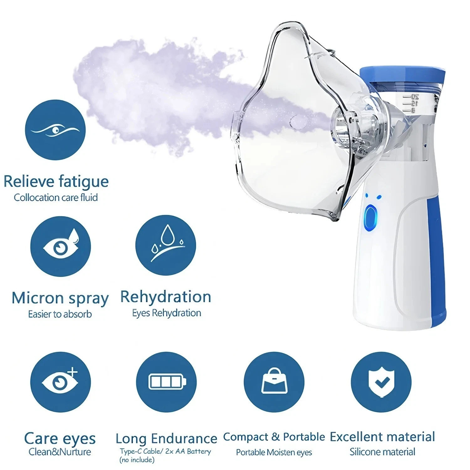 Mini Humiifier Facial Steamer Device Beauty Spray Hydrating Apparatus Cold