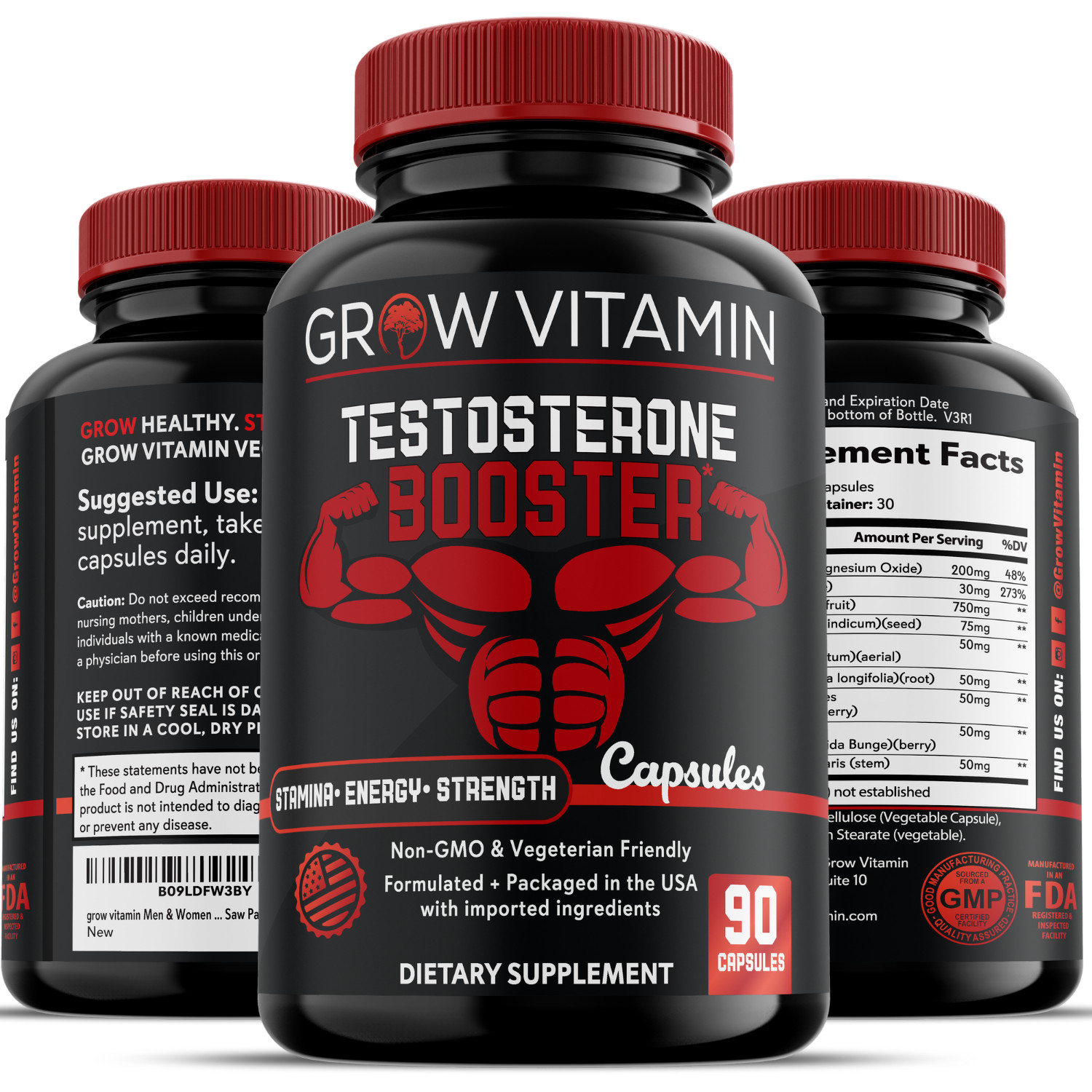 Bull Blood Male Enhancement Increase Size, Energy & Strength, 90 CAPSULES