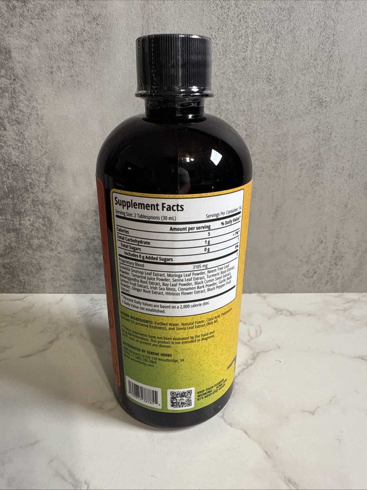 Serene Herbs Organic Black Seed Bitters Promote Overall Wellness 16oz Exp 09/27