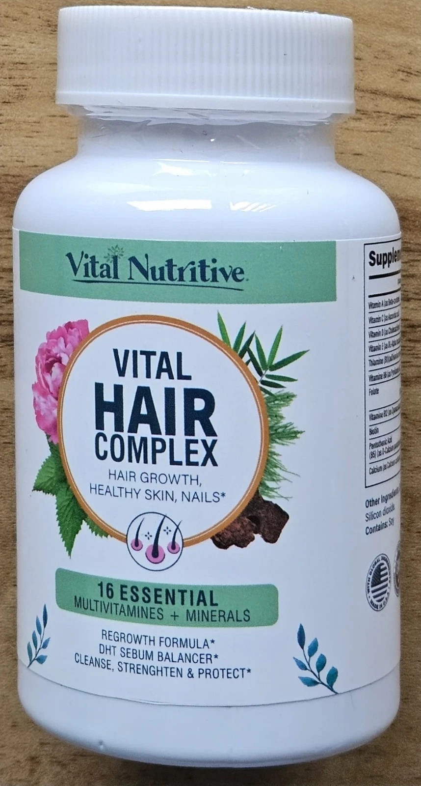 3 Pack Vital Hair Complex Hair Growth Vitamins for Women & Men Biotin