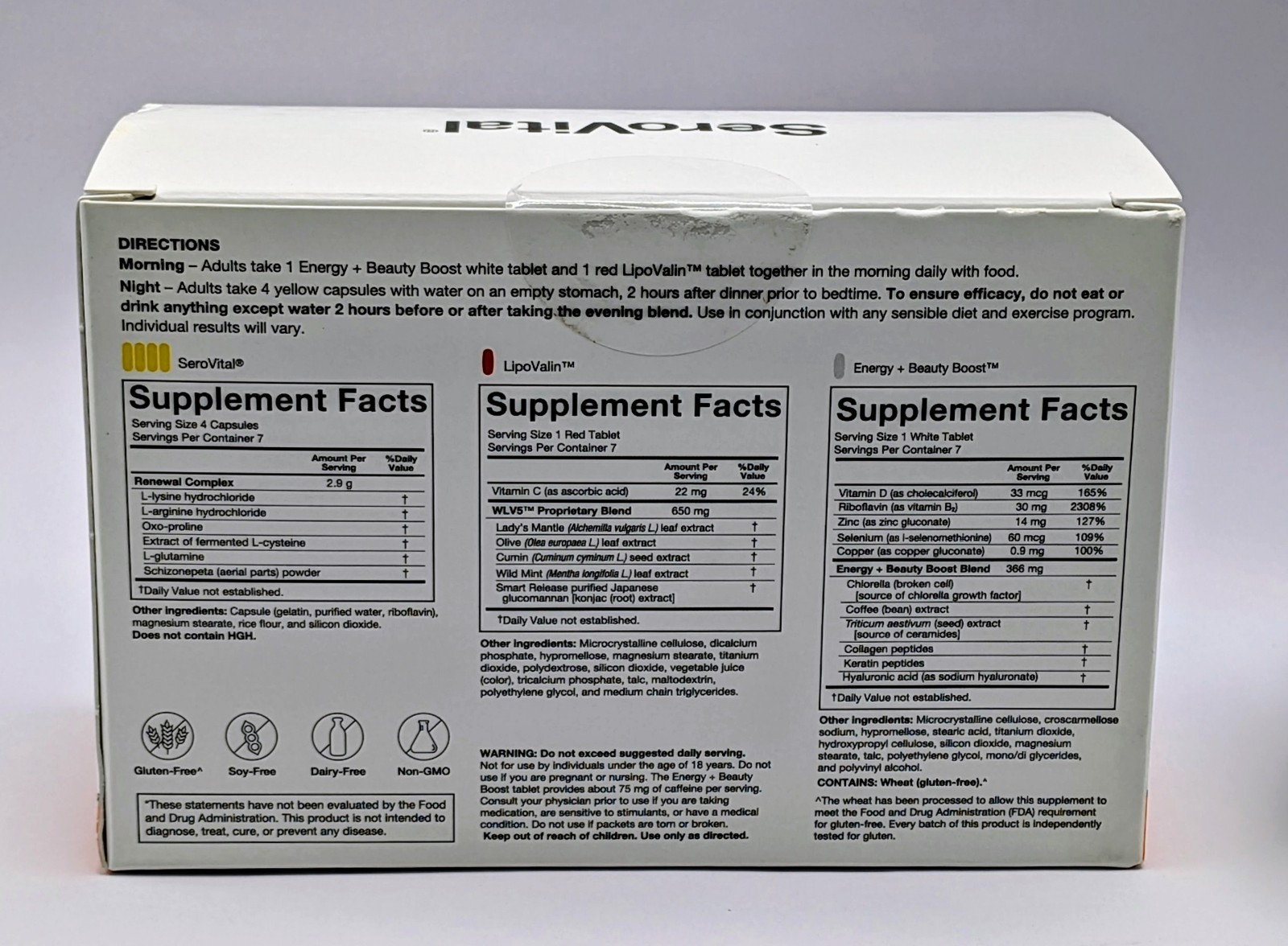 SeroVital Advanced Reverse the signs of aging Supplement 28 Capsules 14 Tablets