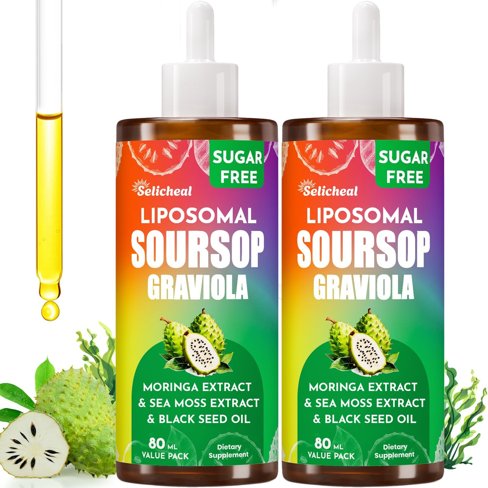 Soursop Bitters Drops 880MG | Multivitamin for Immunity, Liver, Gut & Skin