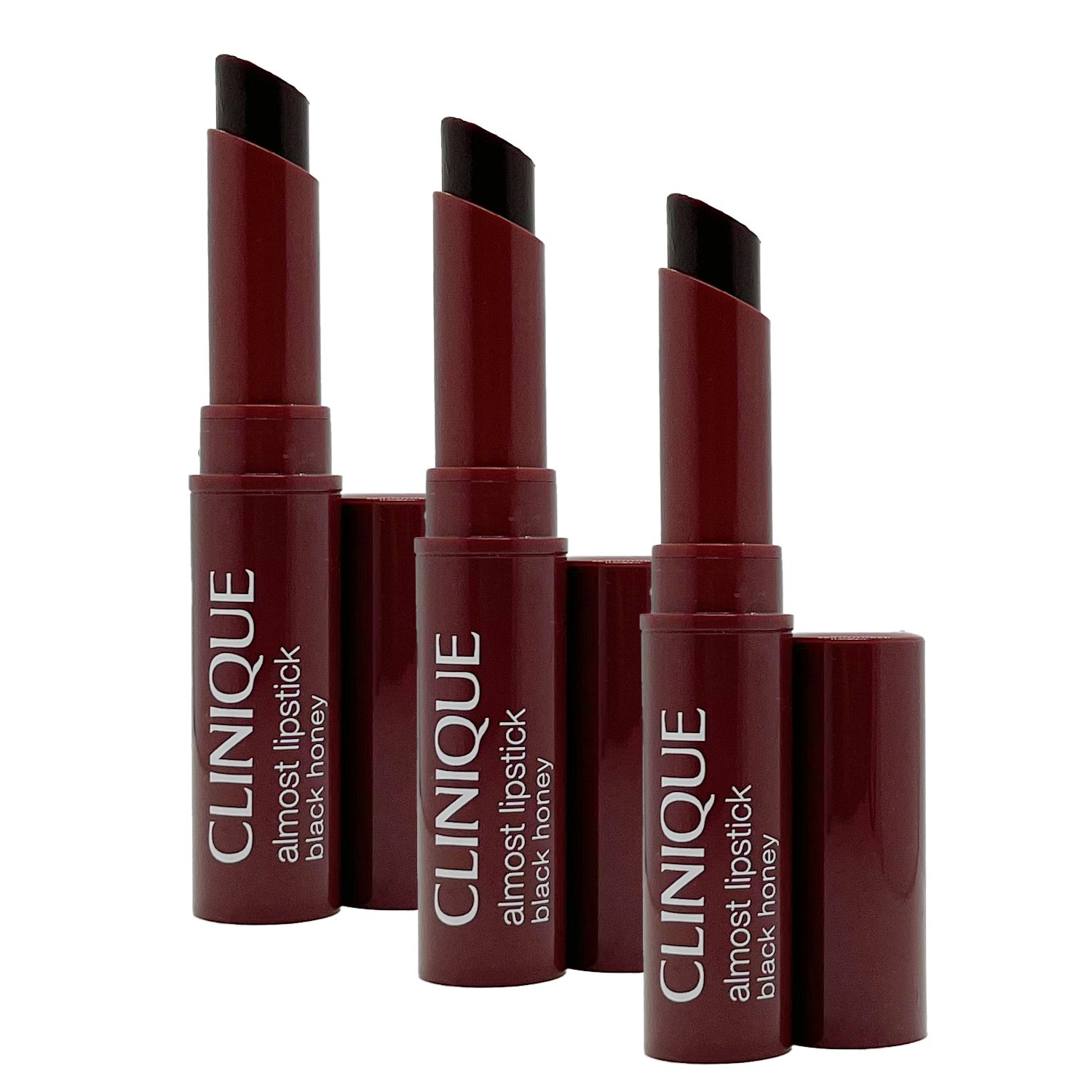 3 Pack – Clinique Almost Lipstick – Black Honey, 0.04oz / 1.2g Travel Size