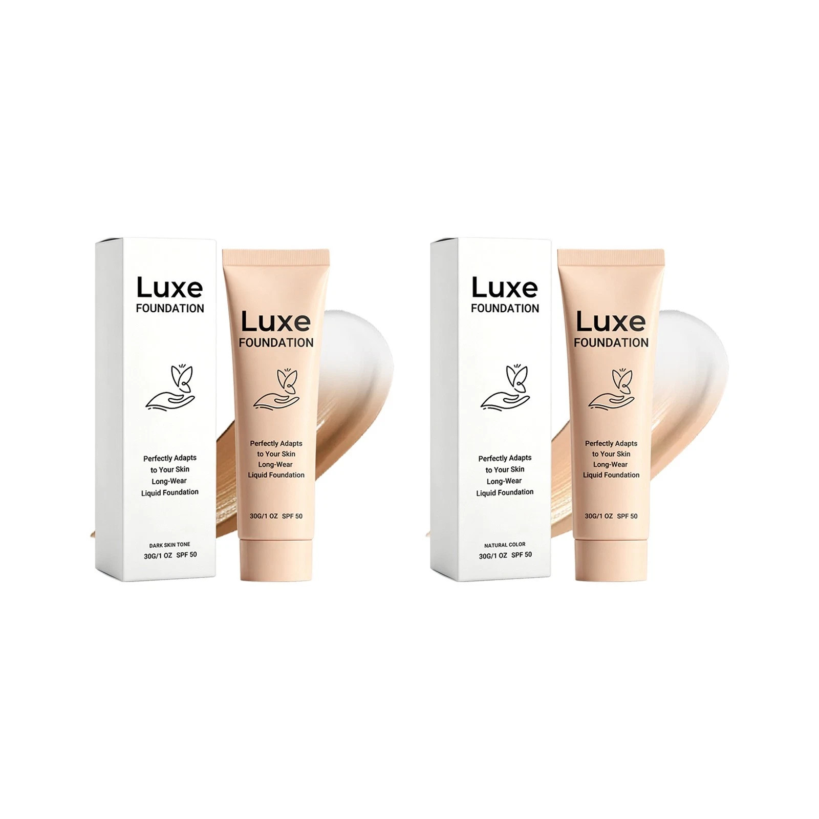 30g Luxe Foundation Colour Changing SPF 50, Luxe Foundation For Mature Skin
