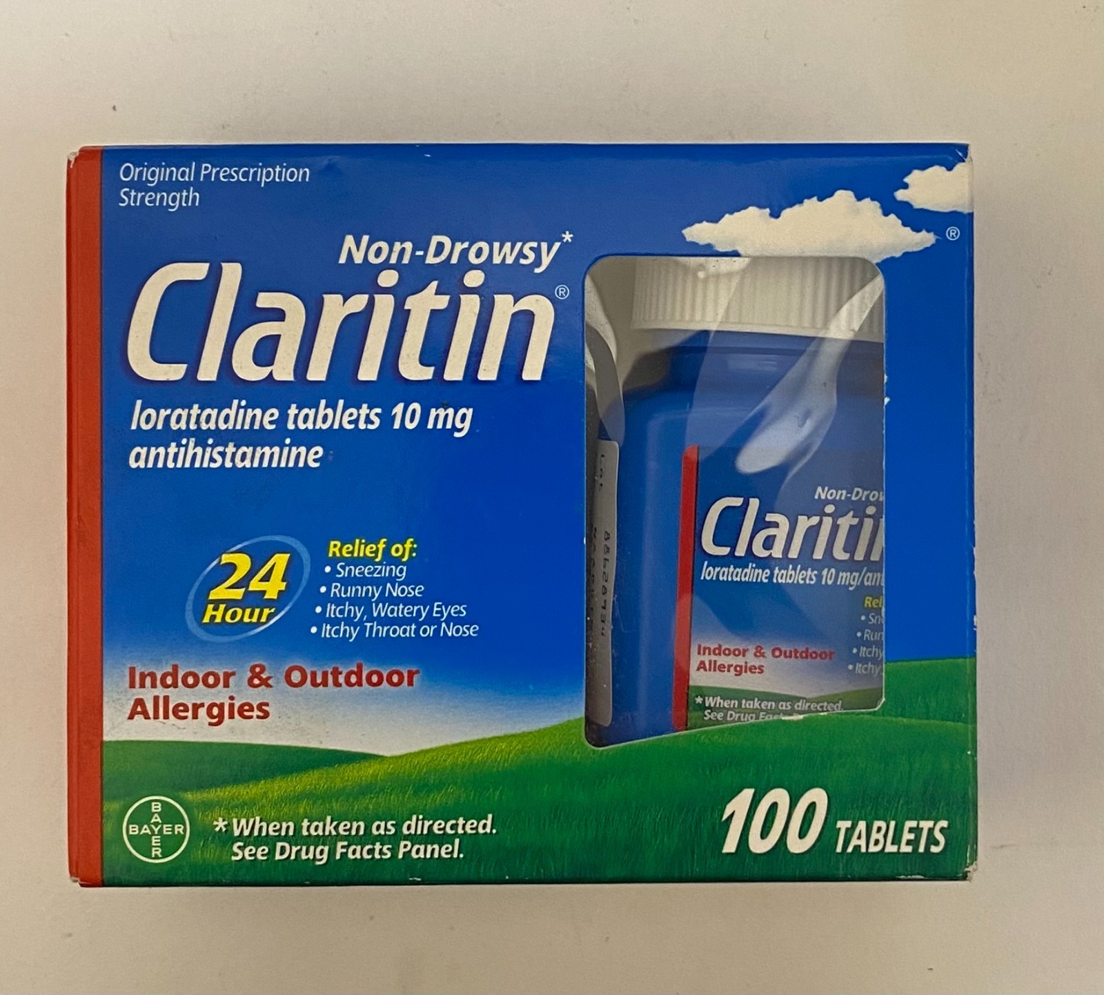 Claritin 24 Hour Non-Drowsy Allergy Relief Tablets 100 Count Exp 01/2027+