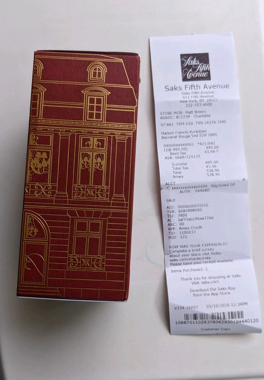 Maison Francis Kurkdjian Baccarat Rouge 540 Extrait de Parfum Spray 2.4 oz