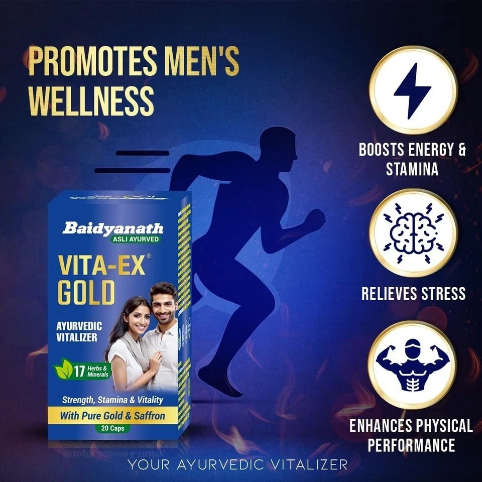 Vita ex Gold Boosts Vigor Vitality Strength, Power & Stamina – 20 Capsules