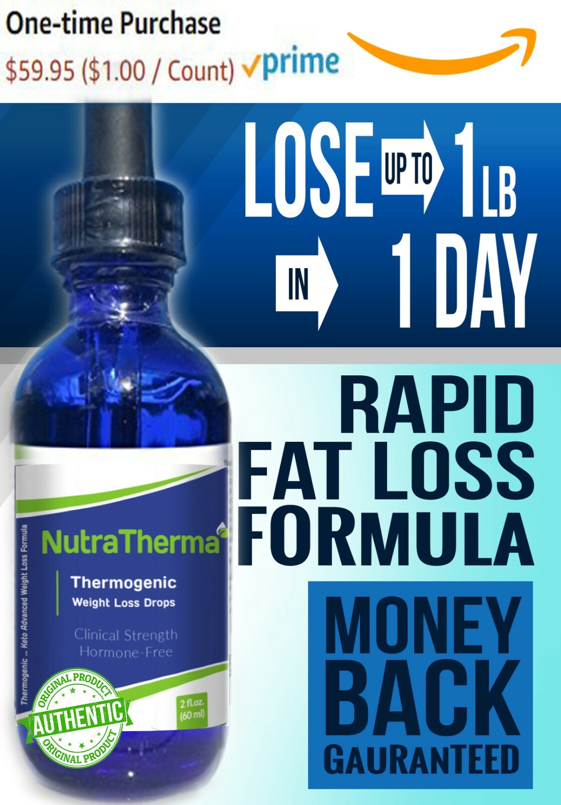 Fast Weight Loss Drops Metabolism Booster Appetite Suppressant, Fat Burner 2 oz