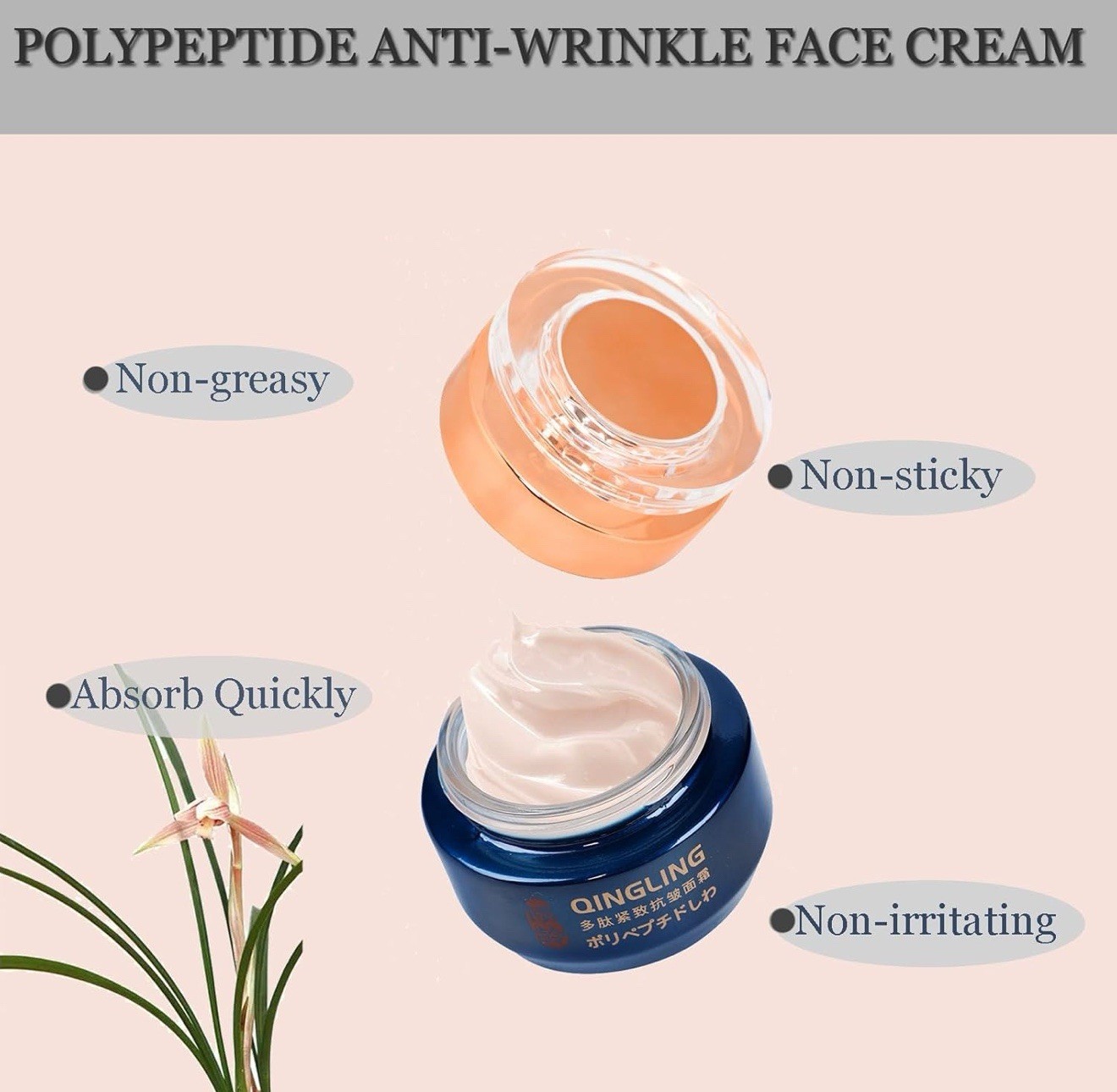Qingling Anti Aging Crema Para Arrugas, Wrinkle Removal Brighting Clear Skin