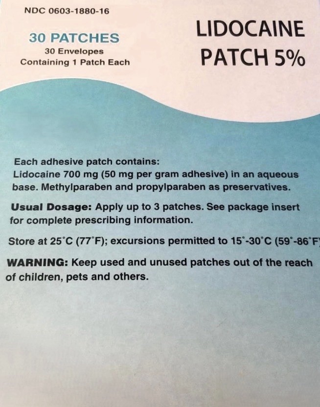 30 Pack 5% Pain Relief Patch Sealed NIB Exp. 02/2028 PRICE FIRM