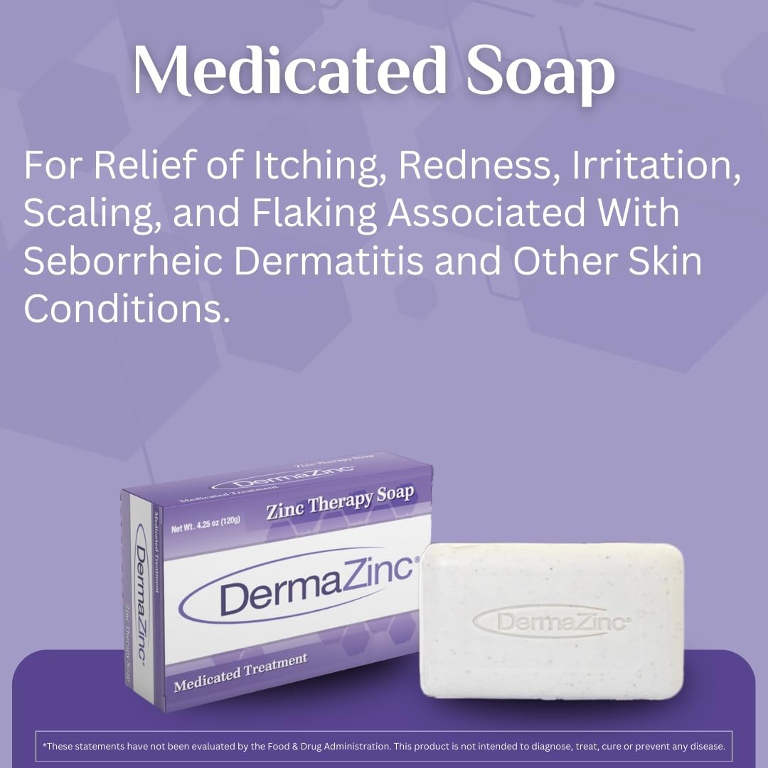 Therapeutic Zinc Soap for Skin Relief – Psoriasis, Eczema, Dermatitis (3 Pack)