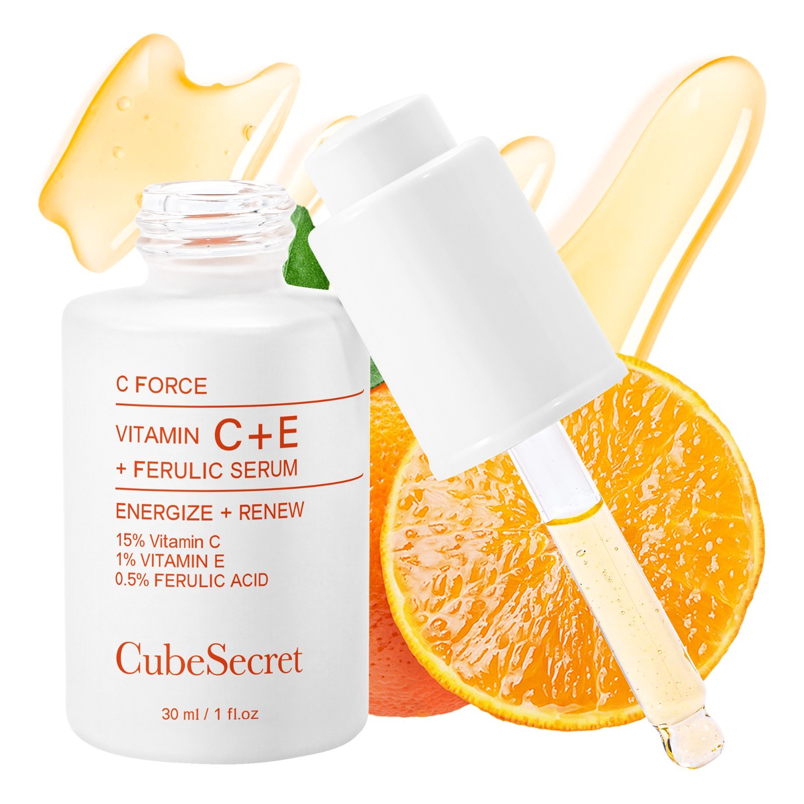 Vitamin C+E Ferulic Acid Facial Serum Lightweight Face Essence Skincare 1 fl oz