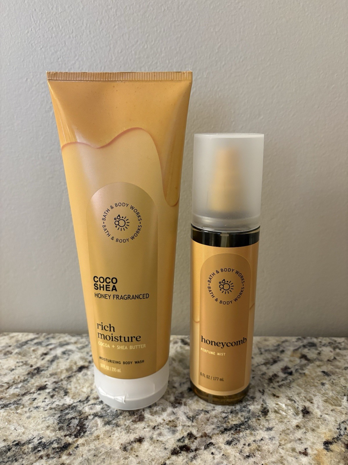 Honeycomb-Bath and body Works- Perfume Mist and Coco Shea Honey Body Wash