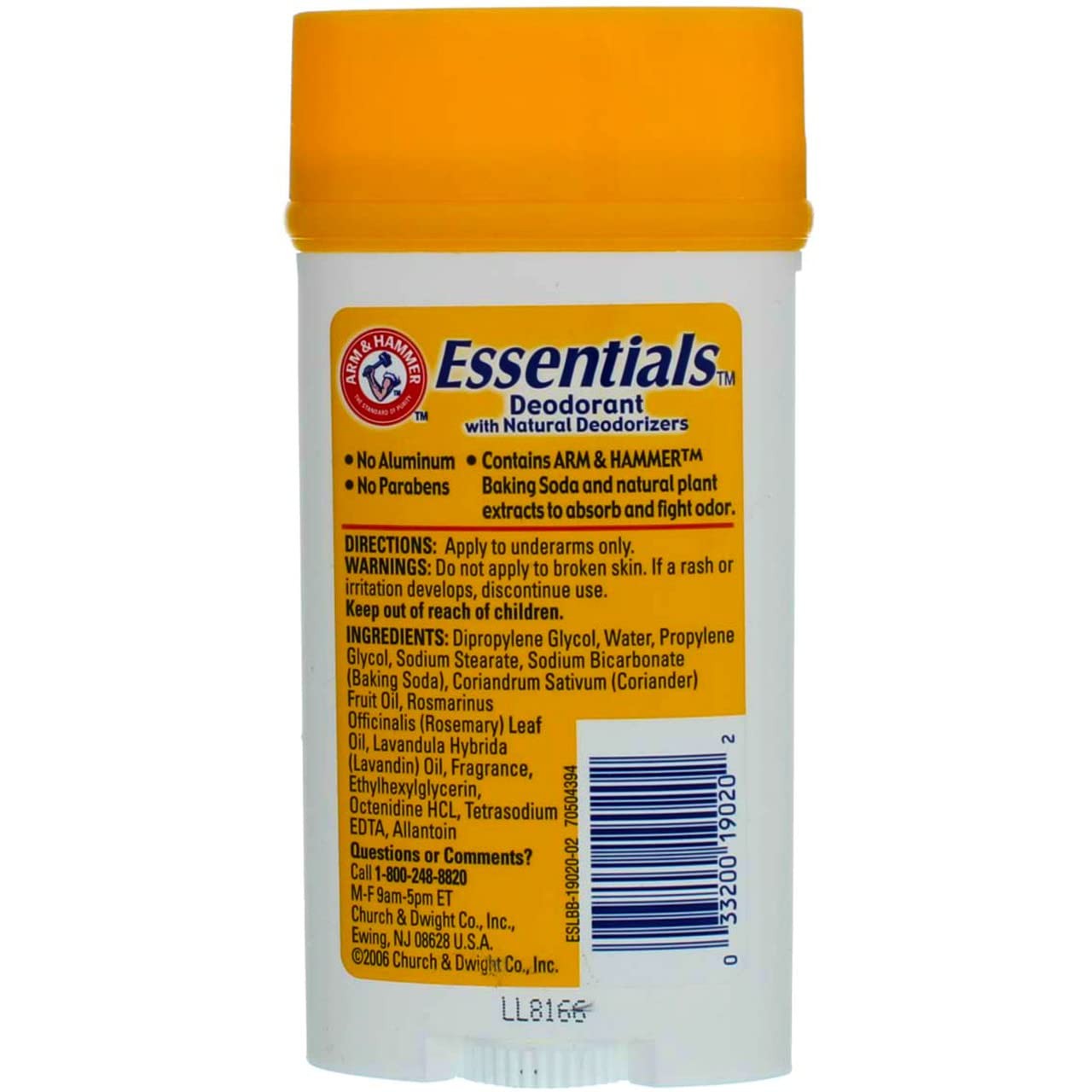 Arm & Hammer Deodorant Essentials Rosemary 7.5 Ounce (Pack of 1), Multi