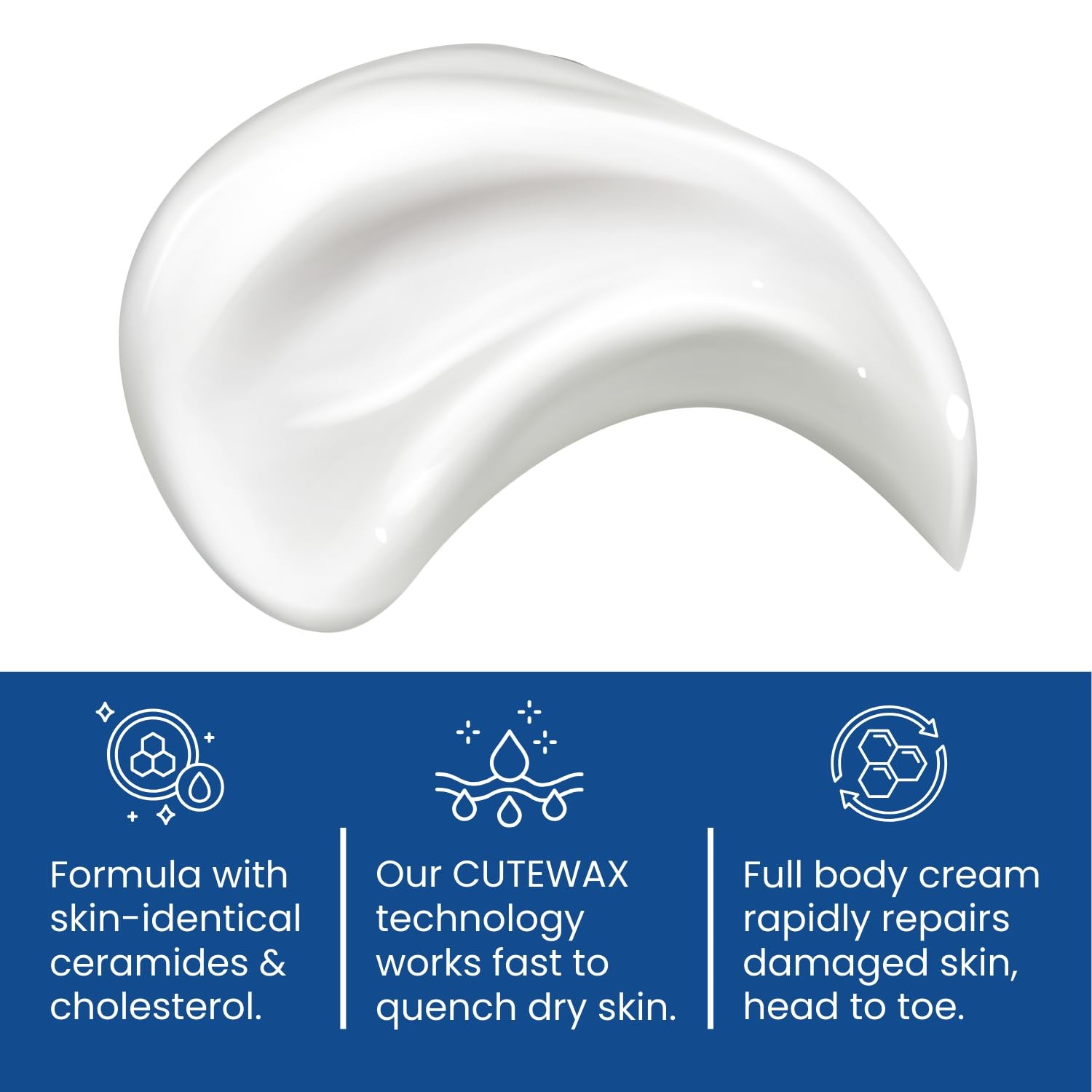 CM Emollient Cream – Natural Beeswax & Ceramides for Dry, Damaged Skin (2.75 oz)