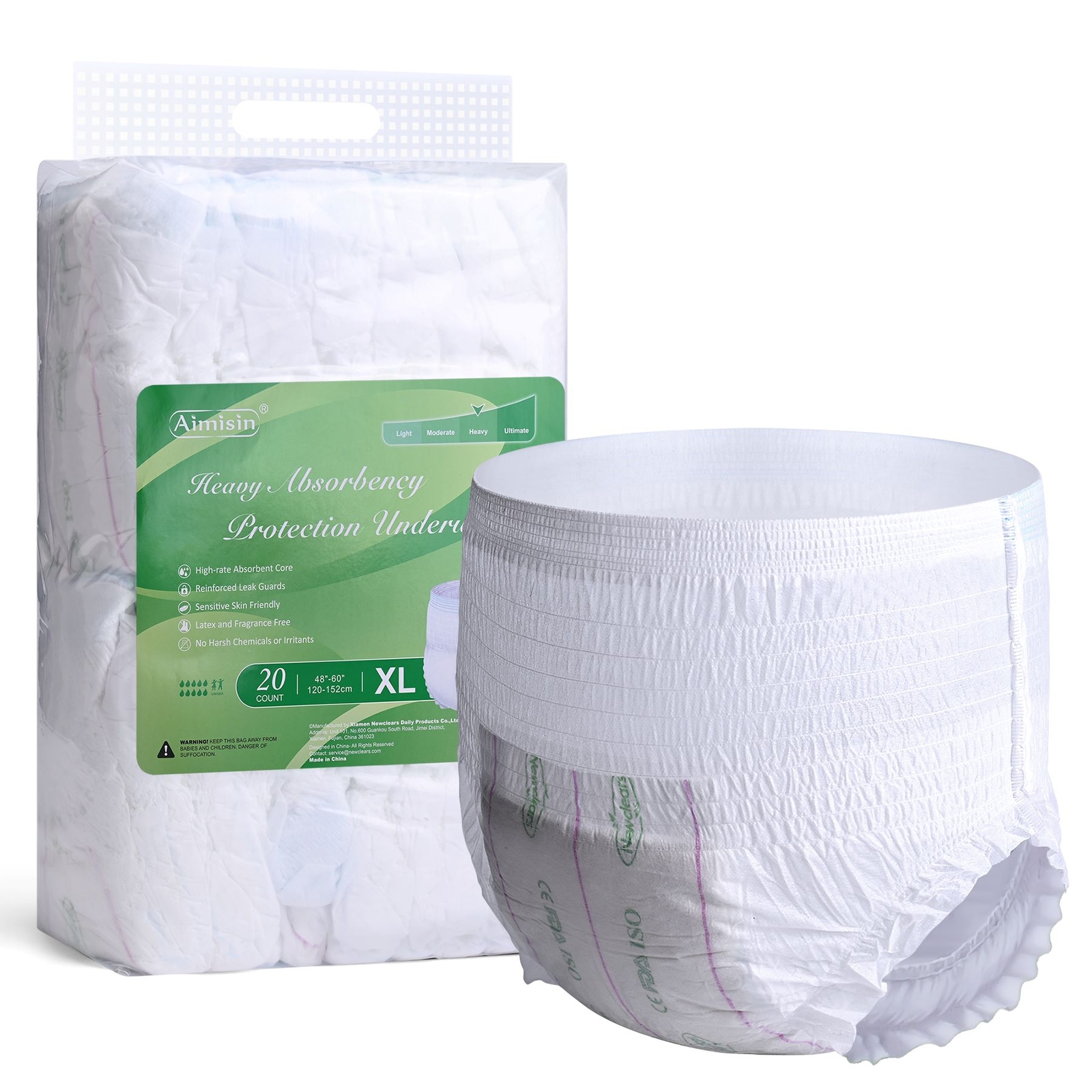 Aimisin Adult Incontinence Underwear for Men Women,Overnight Heavy Absorbency