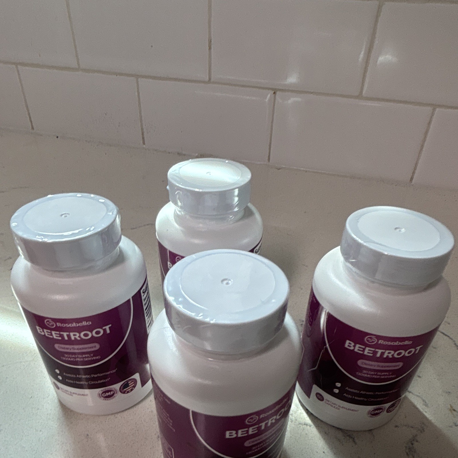 4 Rosabella Organic Beetroot Powder 1300mg 60 Veggie Caps Athletic Performance