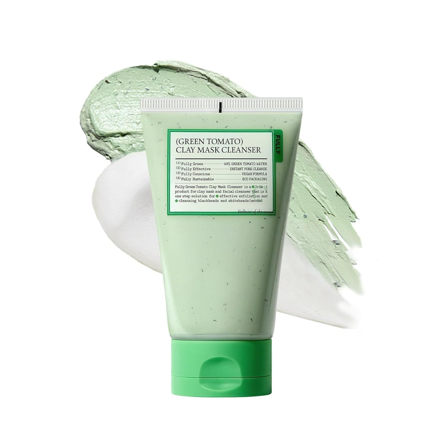 Deep Pore Cleanser Clay Mask, Green Tomato Face Wash for Blackhead Control, Kore