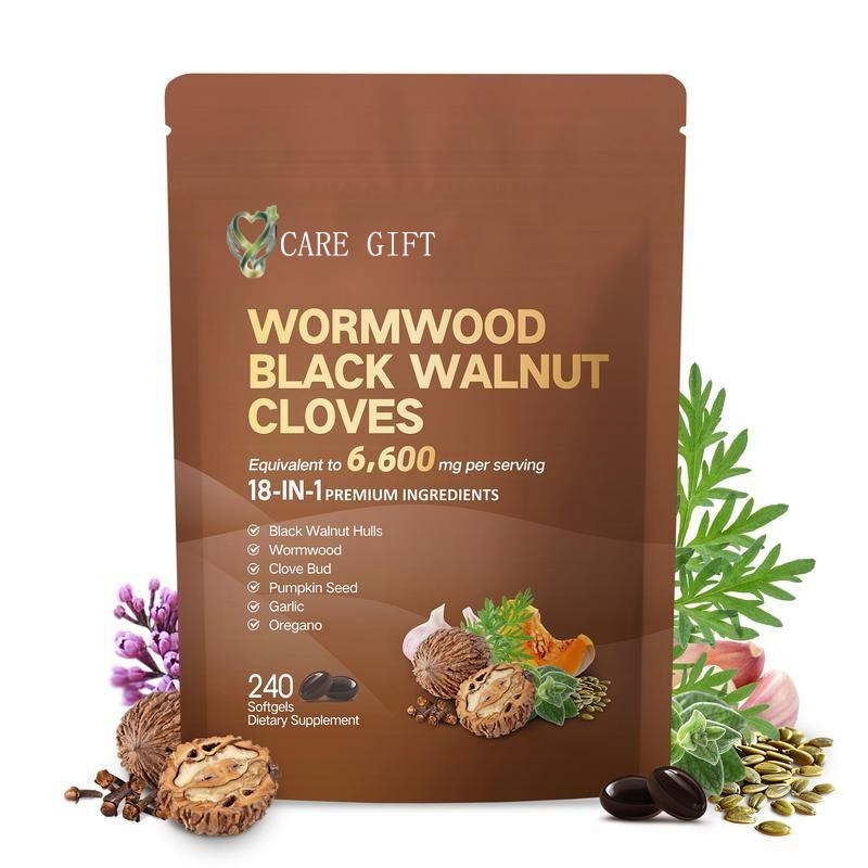 18-in-1 Black Walnut Wormwood Cleanse | 240 Softgels | Gut Health & Digestion