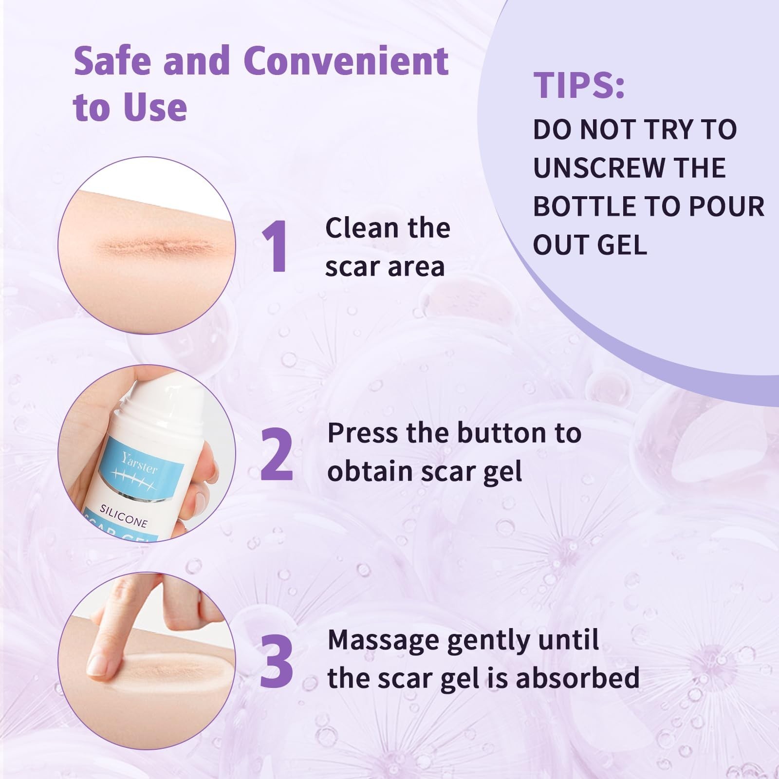 Medical Grade Silicone Scar Gel for Surgical & Acne Scars, 1.7oz – Fast Healing