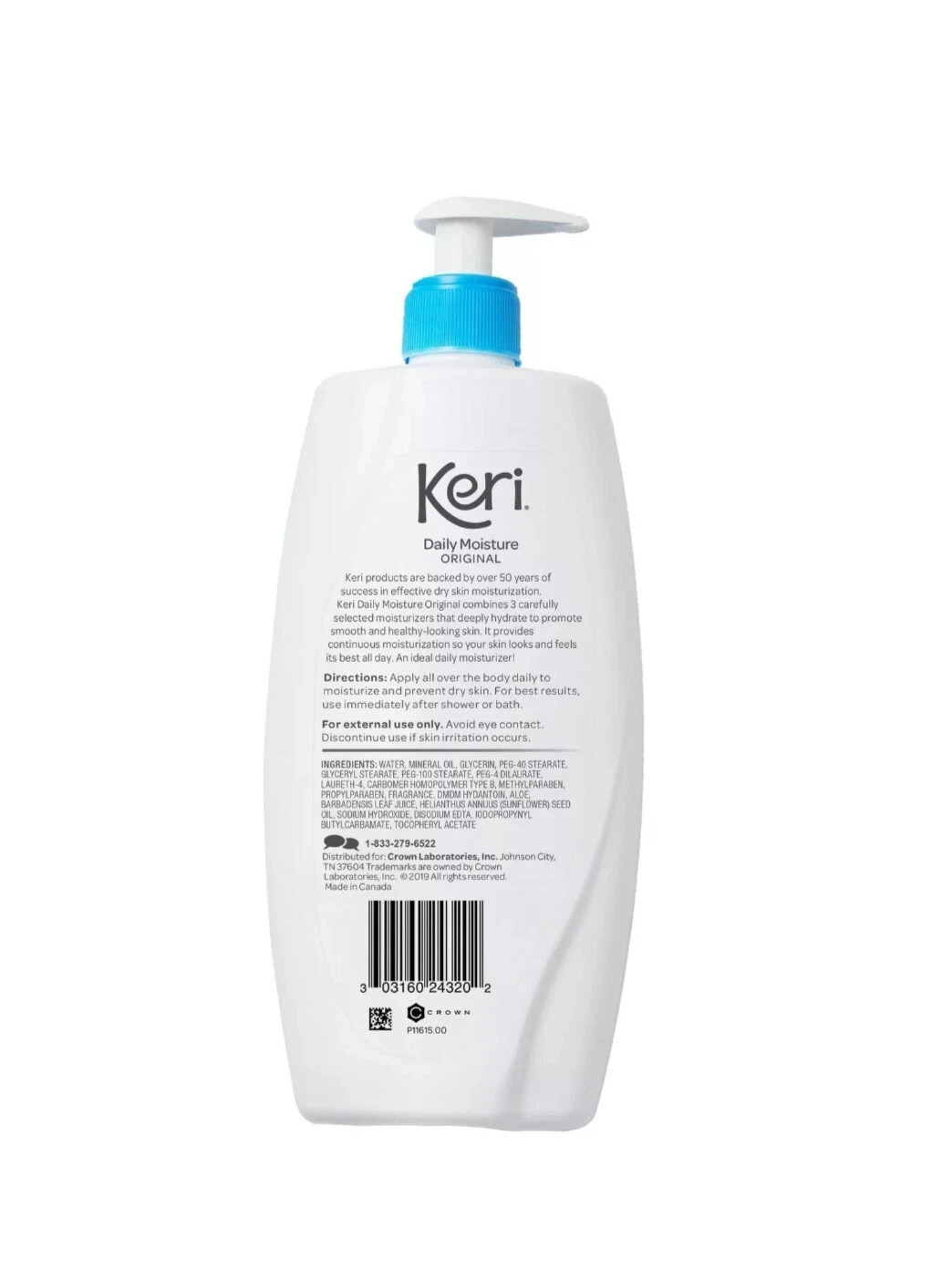 Keri Whole Body Dry Skin Daily Moisture Therapy Original Lotion w/ Aloe 20 oz