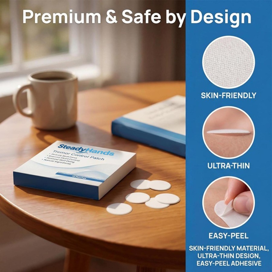 Hands Tremor Control Patch,Essential Tremor and Muscle Stability for Daily Use