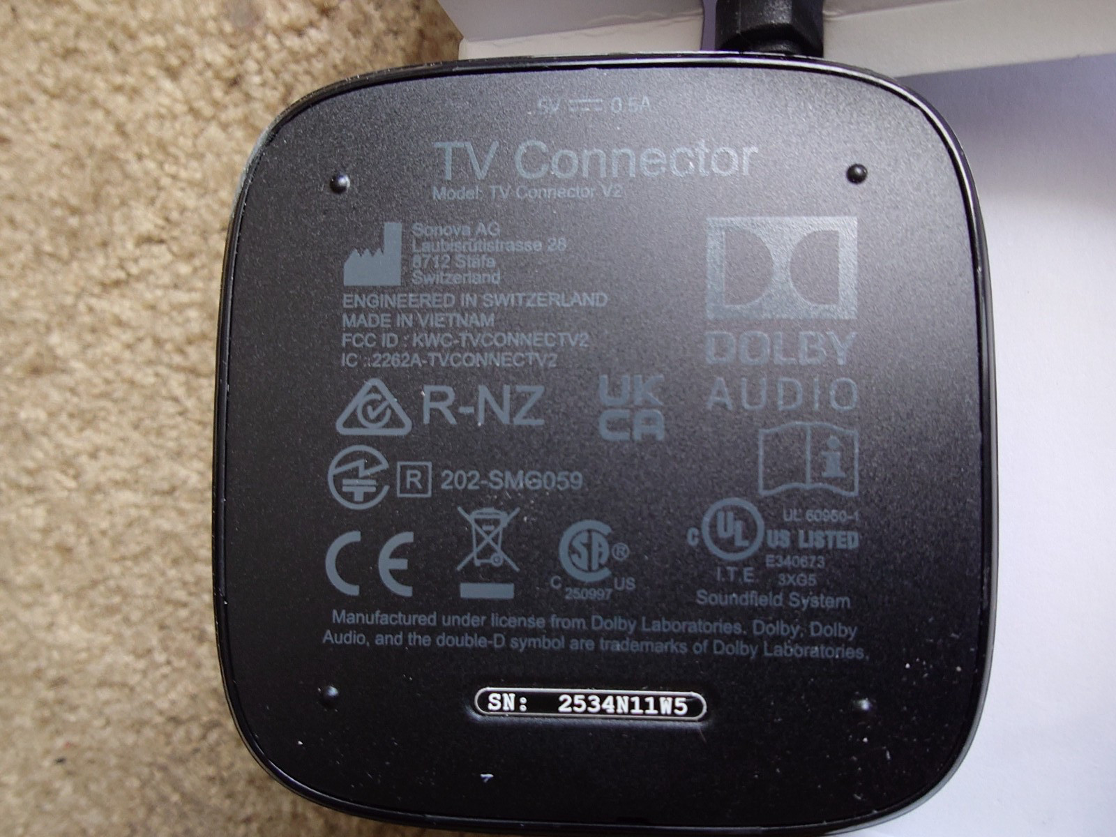 PHONAK TV CONNECTOR Dolby Digital Version With Optical USB Cables New in Box