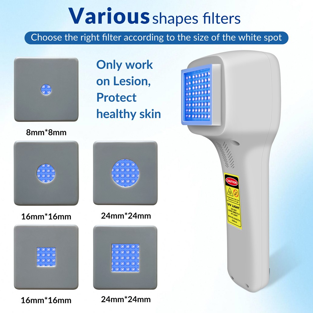 308nm UVB Blue Lamp Phototherapy Device for Skin Diseases Treatment 64 Diodes