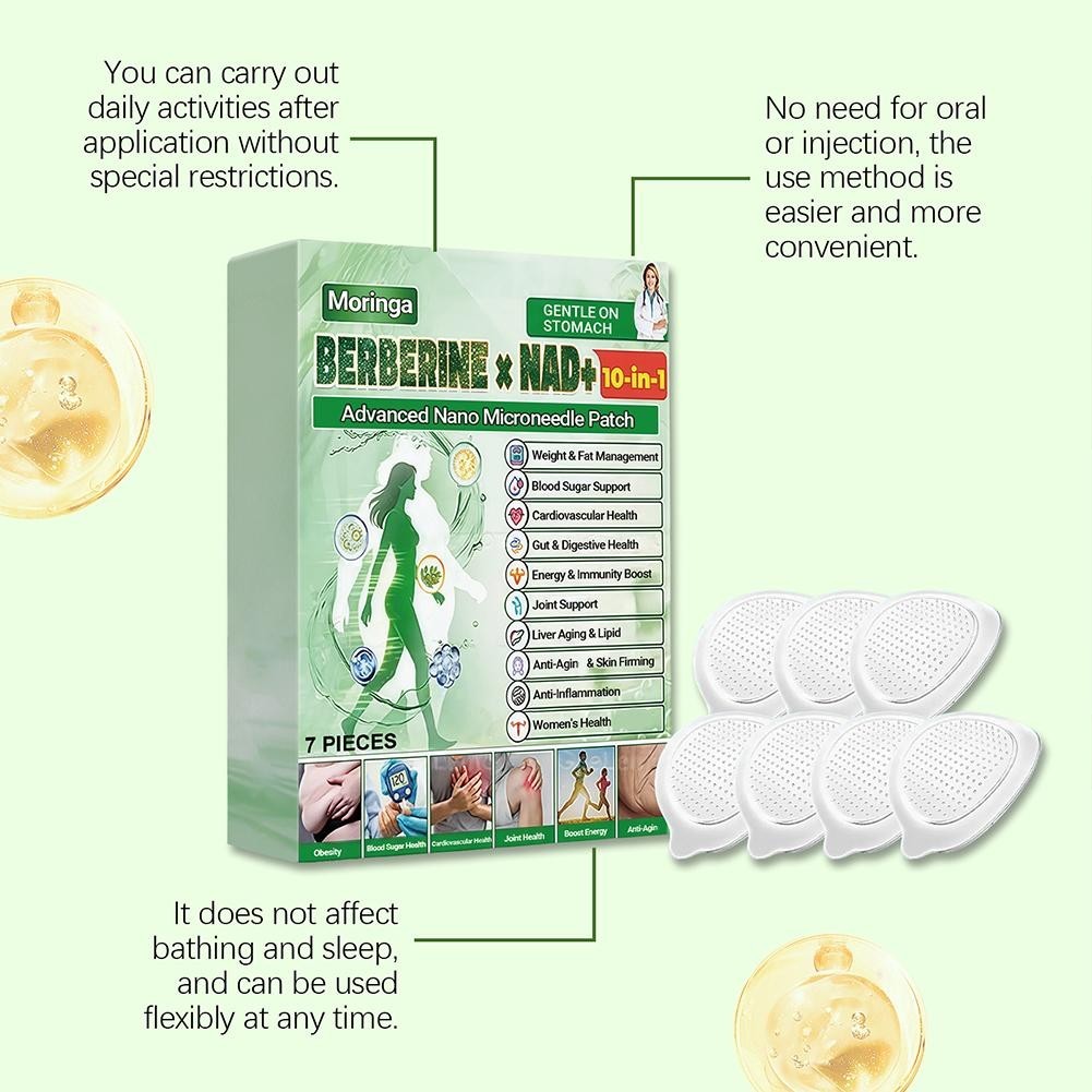 6 Boxes Moringa Berberine 10-in-1 Advanced Nano Microneedle Patches