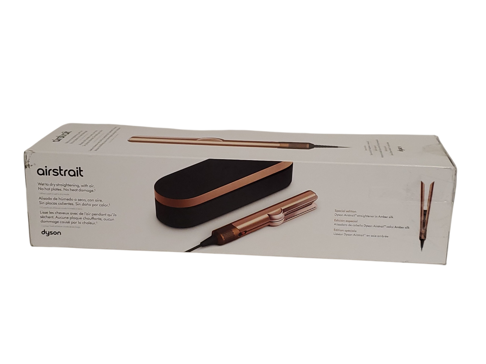 Dyson Airstrait Wet to Dry All Hair Straightener, No Heat Damage Amber Silk