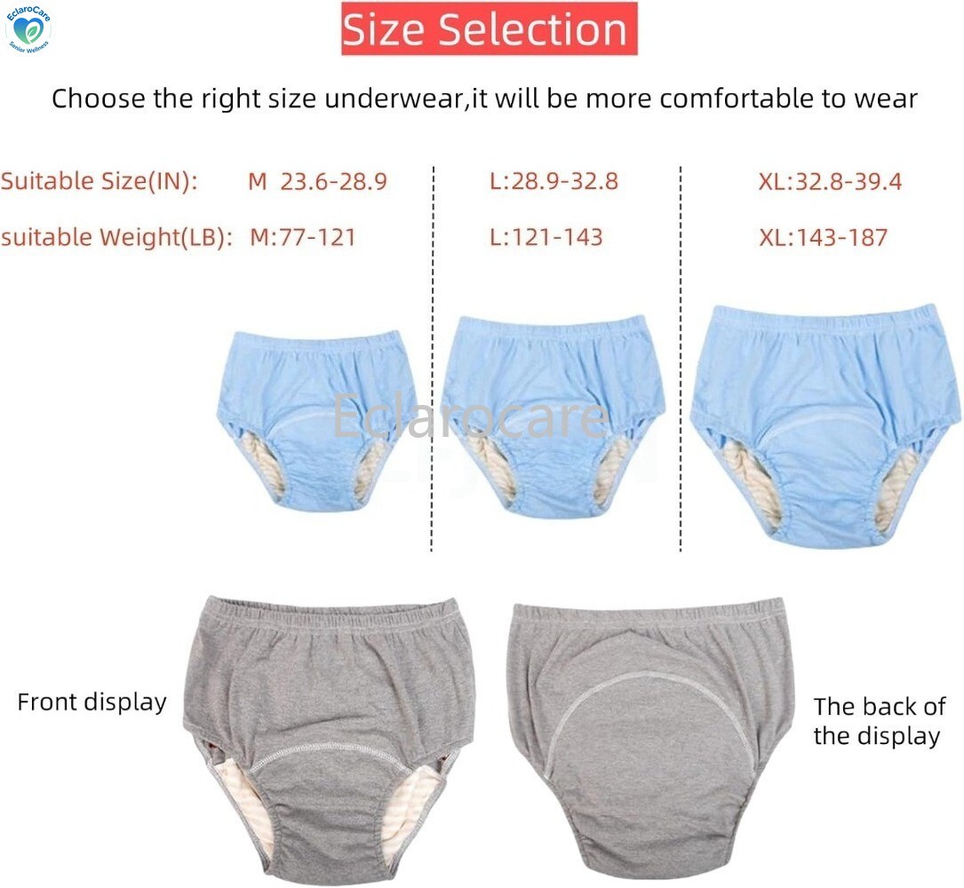 Adult Incontinence Cloth Diaper Pants Reusable Large waterproof urine Leak-Proof