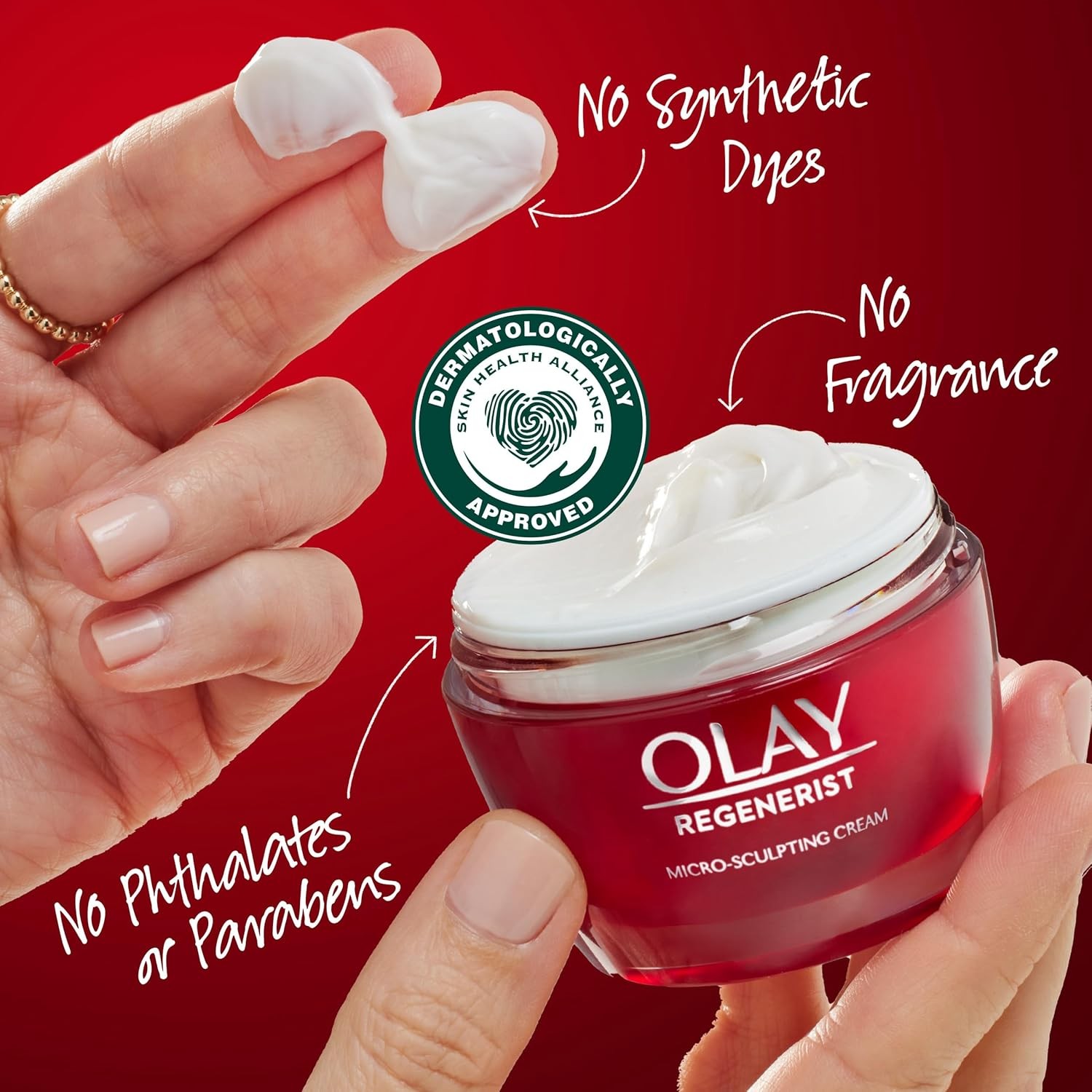 Olay Face Moisturizer, Regenerist Micro-Sculpting Cream for Women, Fragrance-Fre