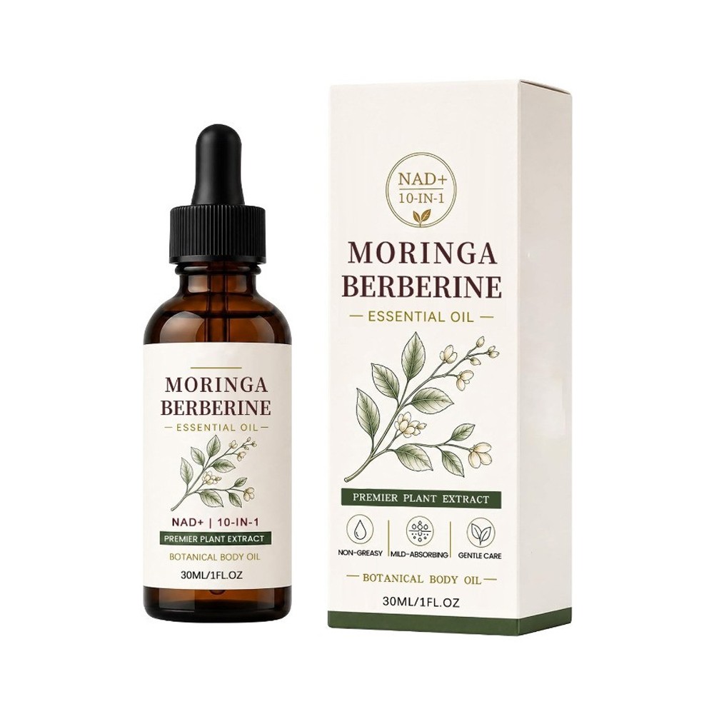 Moringa Berberine Body Oil – Essential Oil 30ml, Ginger Root, Jojoba & Vitamin E