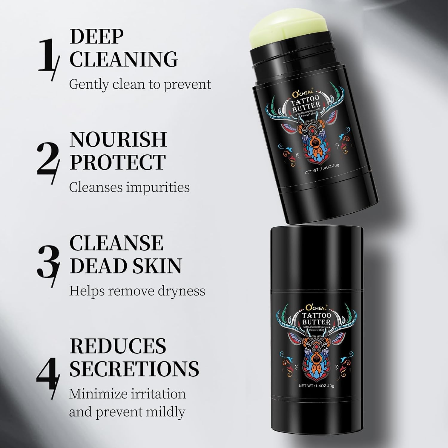 Tattoo Aftercare Butter Balm,Natural Organic Tattoo Cream Moisturizer for Old &