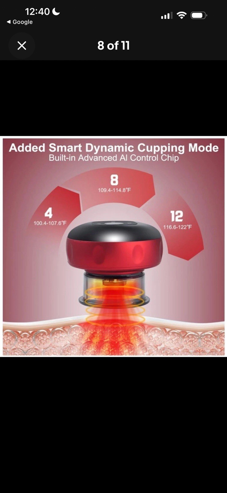 Ccdobbs Smart Cupping Therapy Massager Set 2 Pcs Set 4 in 1 Electric Cup Massage
