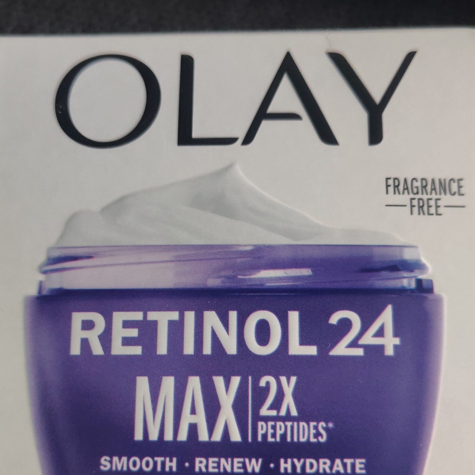 Olay Retinol 24 Max Face & Neck Moisturizer 2X Peptides Fragrance-Free