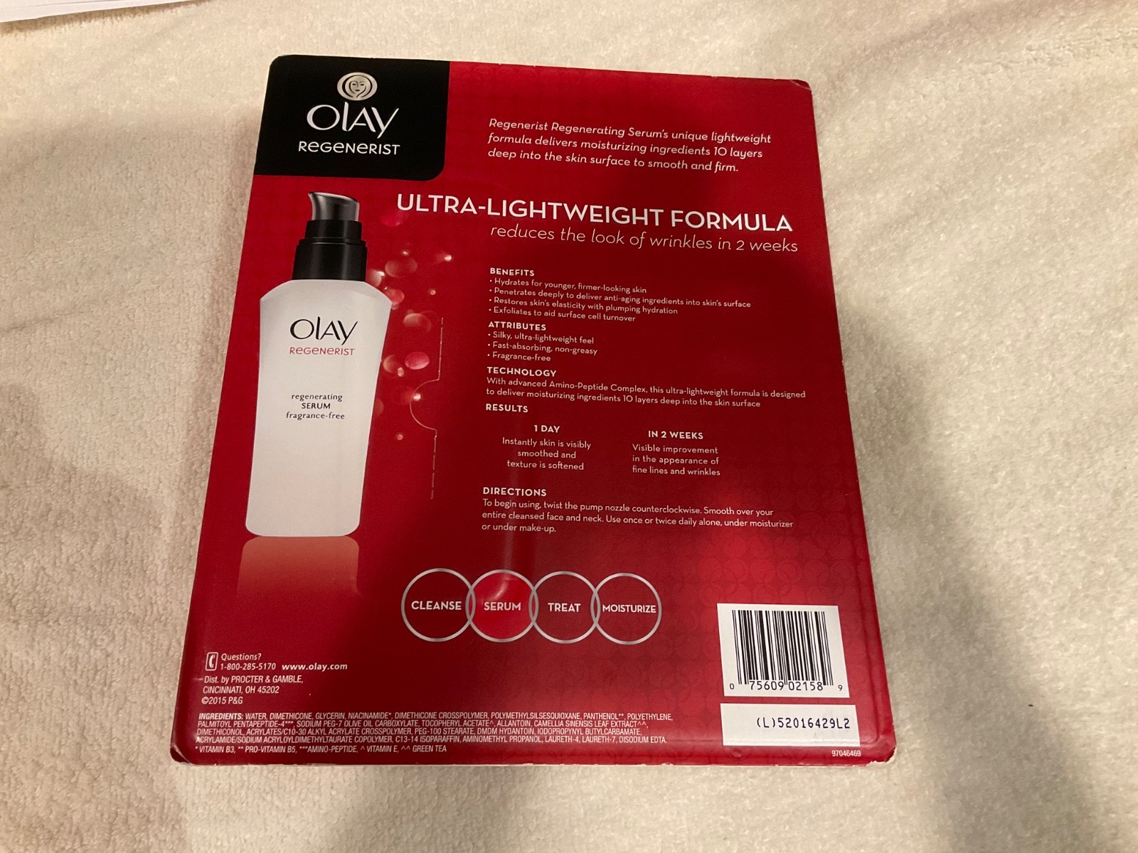 Olay Regenerist Advanced Anti Aging Regenrating Serum 3.4 Fl Oz Fragrance Free