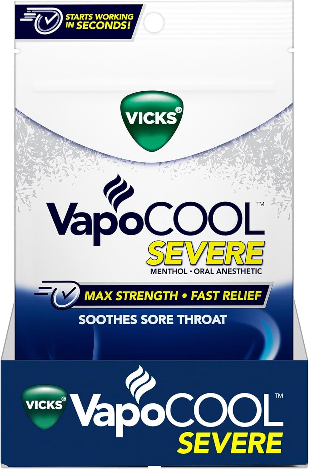 Vicks VapoCOOL SEVERE Medicated Drops 45ct, Maximum-Strength