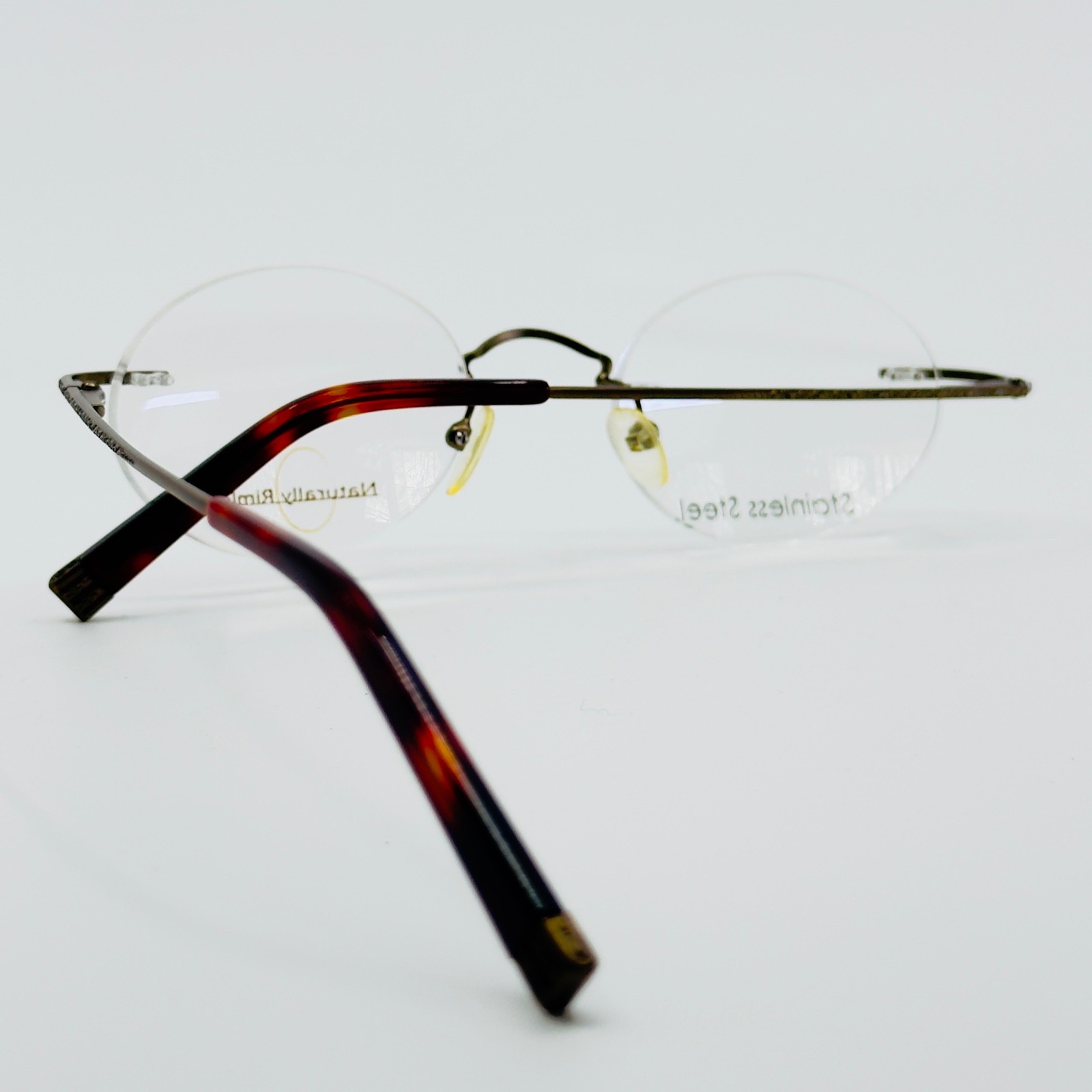 NEW NATURALLY RIMLESS NR-143 BRZ Bronze Rimless Eyeglasses N/A-20-135 B:N/A