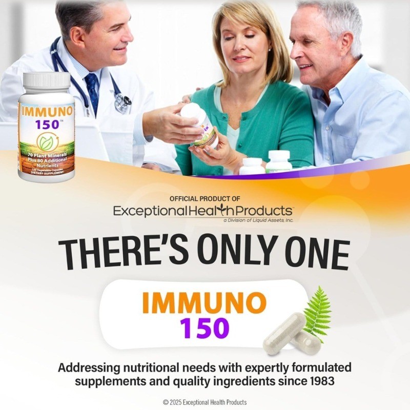 1-3 bottles of immune 150immune support supplement, containing 70plant minerals-