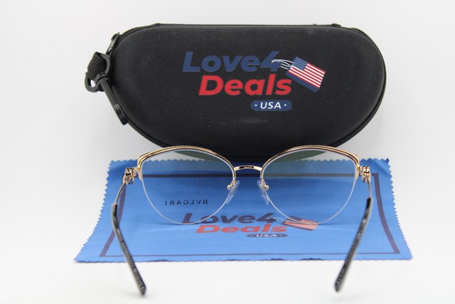 NEW BVLGARI BV 2217-B 2033 BLACK GUNMETAL GOLD AUTHENTIC EYEGLASSES 54-16