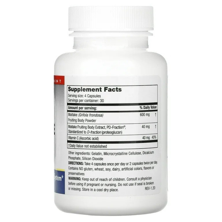 Mushroom Wisdom Maitake D Fraction Standard 120 Capsules EXP. 05/2027